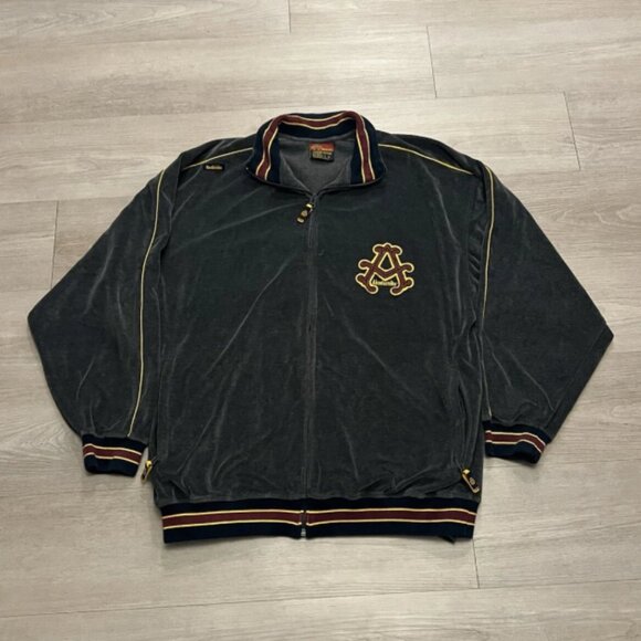 Vintage Akademiks Velour Stadium Division Hip Hop Track Jacket - Picture 1 of 9